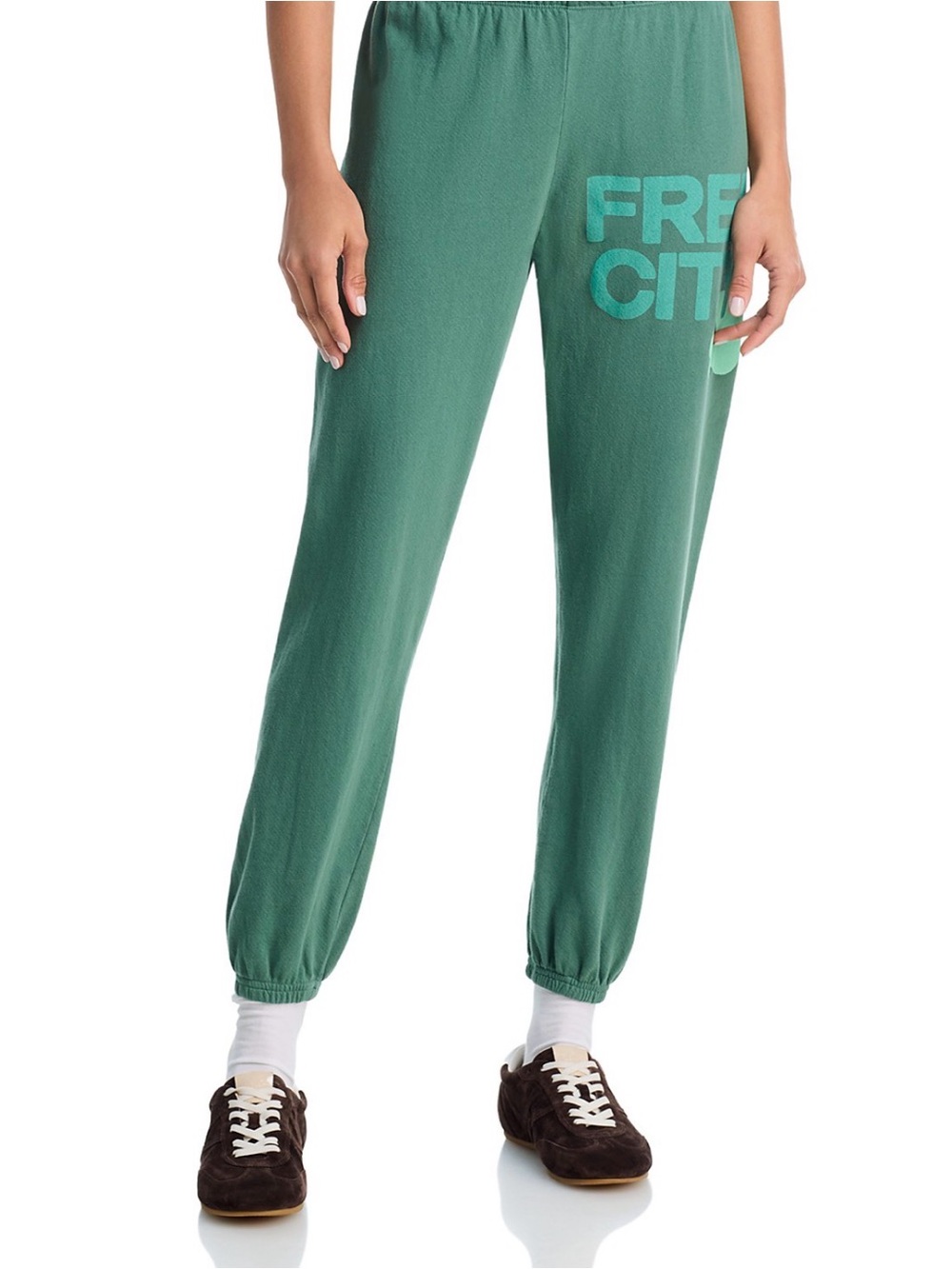 freecity Teal Green Logo Track Joggers